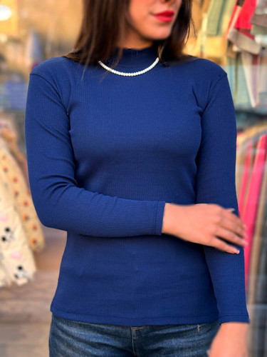 کبریتی بلوز قوار دار یقه ۵سانت زنانه