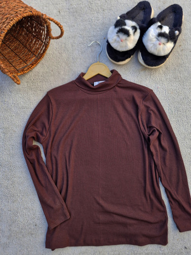 بلوز کبریتی یقه اسکی زنانه سایز بزرگ