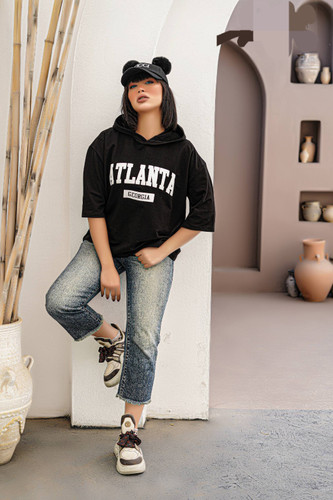 تیشرت کلاه دار زنانه دورس(تحویل 29فروردین)